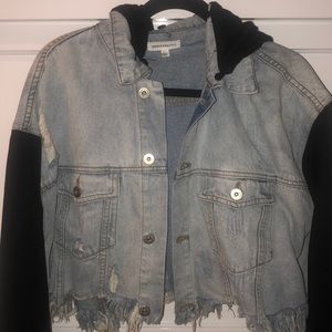 Hooded jean jacket
